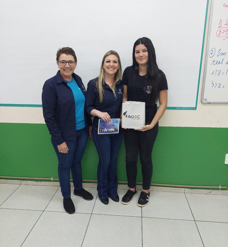 FAOSC NA COMUNIDADE: DIREÇÃO ACADÊMICA, COORDENADORES E DOCENTES VISITAM COLÉGIOS EM PALMITOS E REGIÃO PARA DIVUGAÇÃO DAS BOLSAS DE GRATUIDADE DO ESTADO DE SANTA CATARINA