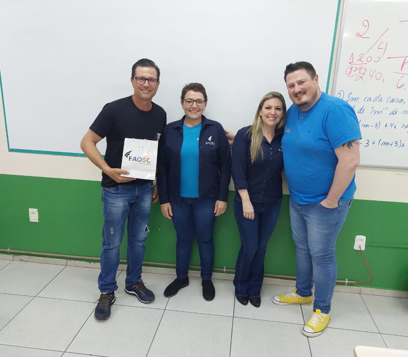 FAOSC NA COMUNIDADE: DIREÇÃO ACADÊMICA, COORDENADORES E DOCENTES VISITAM COLÉGIOS EM PALMITOS E REGIÃO PARA DIVUGAÇÃO DAS BOLSAS DE GRATUIDADE DO ESTADO DE SANTA CATARINA