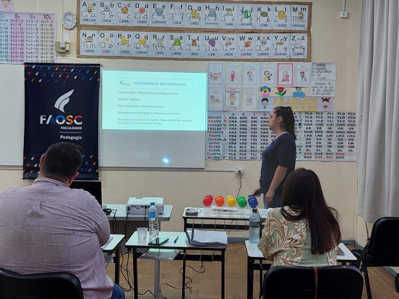 SEMANA DE INICIAÇÃO CIENTÍFICA FAOSC: BANCAS DE TRABALHOS DE CONCLUSÃO DE CURSO DE RECURSOS HUMANOS E PEDAGOGIA FAOSC 2024/2º