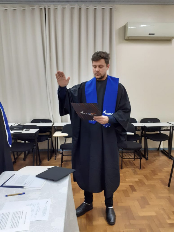 COLAÇÃO DE GRAU EM GABINETE INDIVIDUAL FAOSC 2022/2º