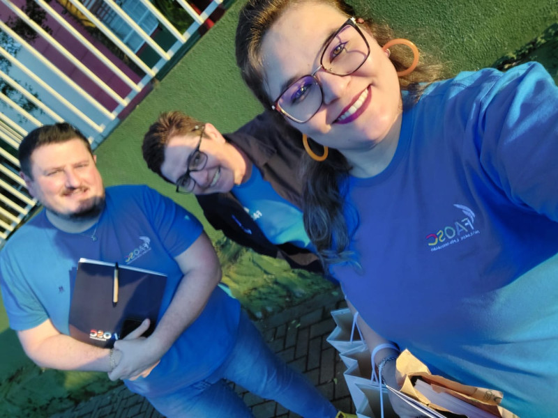 FAOSC NA COMUNIDADE: DIREÇÃO ACADÊMICA, COORDENADORES E DOCENTES VISITAM COLÉGIOS EM PALMITOS E REGIÃO PARA DIVUGAÇÃO DAS BOLSAS DE GRATUIDADE DO ESTADO DE SANTA CATARINA